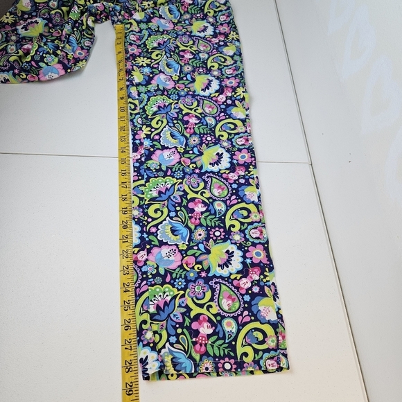 Disney Parks Minnie Mouse Floral Paisley Bright Colorful Cotton Pajama Pant S - Picture 8 of 9